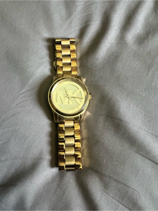 Michael Kors Gold Tone MK Logo Bracelet Watch main image 5